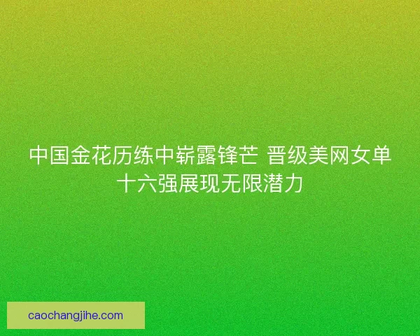 中国金花历练中崭露锋芒 晋级美网女单十六强展现无限潜力
